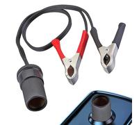 Batterieklemmenadapter - Krokodilklemmen, 12V/24V-Steckdosenadapter | Sicherer 30-A-Anschluss, 32 cm langes Verlängerungskabel, Aufladen der Autobatterie, ideal für Wohnmobilboote, Inverter-Kompressor