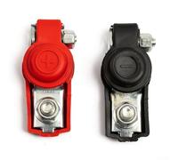 Batterieklemmenkabelklemme, oberer Pluspol negative Anschlüsse für Toyota, SAE DIN-Standard, zylindrische Batterien, Rot / Schwarz, 400 A, 2 Stück