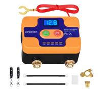Batterietrennschalter 12V 240A, Autobatterie Kill Switch mit Fernbedienung | mit Spannungsanzeige, LED Display, für Auto, Motorrad, Anti-Diebstahl, Trennschalter, Fernbedienung, Batterie-Kill-Schalter