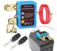 Batterietrennschalter 12V mit Fernbedienung, Batterie Trennschalter 12V 240A mit 2 Fernbedienung Kill Switch Anti-Diebstahl für Motorrad, Auto, RV, Boot, Yacht, Wohnwagen(Blau)