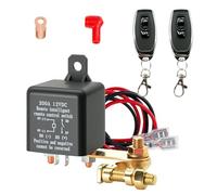Batterietrennschalter 12V mit Fernbedienung, Batterieschalter 12V 200A mit 2 Batterieklemmen, 2 Fernbedienungen für Motorrad, Auto, RV, Boot, Yacht, Wohnwagen