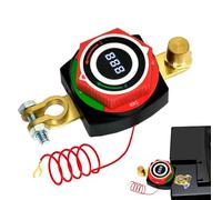 Batterietrennschalter mit Spannungsanzeige, DC 5-80V Schalter mit Voltmeter Batterieschalter, Autobatterie Trennschalter, Trennschalter Wasserdicht, für Auto Motorrad Marine Boat Caravan Yacht