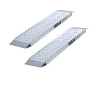 TRUTZHOLM 2 x Auffahrrampe schmal 100 x 28 cm Traglast 544 kg Alu grau geloch...