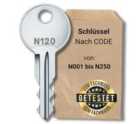 bayesen Ersatzschlüssel Nachschlüssel mit Code N030 - Kompatibel mit Thule Trägersysteme - für Dachboxen, Fahrradträger, Skiträger, Kupplungsträger, Wassersport- & Wintersportträger [Code N030]