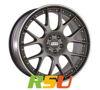 Alufelge BBS CH-RII Zweiteilig Radstern Platinum Matt - Felgenbett Schwarz Matt 11.50 x 22 ET 34.00 5x120.00 Mit Laserbeschriftung ?Motorsport? im Felgencenter und HinterfrÃ¤sten Speichen