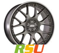 Alufelge BBS CH-RII Zweiteilig Radstern Platinum Matt - Felgenbett Schwarz Matt 9.00 x 21 ET 35.00 5x114.30 Mit Laserbeschriftung ?Motorsport? im Felgencenter und HinterfrÃ¤sten Speichen