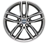 ALUFELGEN BBS, SX, 8X18 ET45 5X120 82, PLATINUM SILBER DIAMANT-GEDREHT