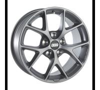 ALUFELGEN BBS, SR, 8X18 ET30 5X112 82, VULCANO GRAU DIAMANT-GEDREHT