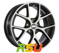 BBS SR vulcano grau diamantgedreht 8x17" ET42 LK5 112 ML 82 Alufelgen 17 Zoll