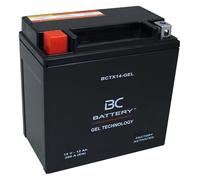 BC BATTERY Motorrad Starterbatterie mit GEL 12V 12Ah BCTX14-GEL Moto&Scooter, wartungsfrei versiegelt vorgeladen ähnlich YTX14-BS