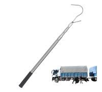 Bed Buddy Cargo Retriever - Verstellbares LKW-Werkzeug, Edelstahl-Verlängerungshaken | Multifunktionaler Ladestock mit sicherem Griff, Reach Pole für Fracht, Logistik, Transportausrüstung