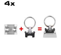 Befestigung Set Airlineschiene Zurrösen Zurrpunkt eckig Transportsicherung