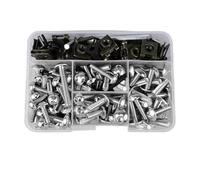 Befestigung Verkleidungsschrauben-Set Für Suzuki Für Hayabusa GSX1300RA Vstrom 1000 650, Windschutzscheibenschrauben, Muttern Und Befestigungsmaterial Karosserie Schraubensatz(Silber)