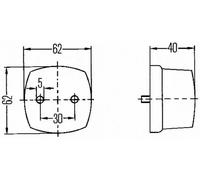 Umrissleuchte HELLA 2XS 005 639-001