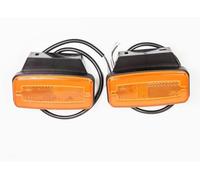 Begrenzungsleuchten Anhänger LED 12V 24V NEON - Begrenzung Markierungsleuchte - orangefarbene Positionsleuchten - Sparset Positionsleuchte 2 Stück - Umrissleuchten für Autobus, LKW, PKW, Wohnwagen