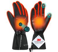 Beheizbare Handschuhe, 7.4V 3000mAh Beheizte Handschuhe für Damen Herren, Winddicht Touchscreen Heizung Wiederaufladbar Beheizte Motorradhandschuhe für Outdoor Wandern Motorrad Camping