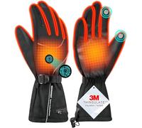 Beheizbare Handschuhe, 7.4V 3000mAh Beheizte Handschuhe für Damen Herren, Winddicht Touchscreen Heizung Wiederaufladbar Beheizte Motorradhandschuhe für Outdoor Wandern Motorrad Camping