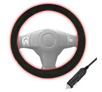 Beheizbare Lenkradhülle, 38x38cm, 12 Volt Lenkradheizung, Lenkradbezug Beheizbar Mit Handwärmer Funktion, Für Lastkraftwagen SUV Fahrer Manner Frauen