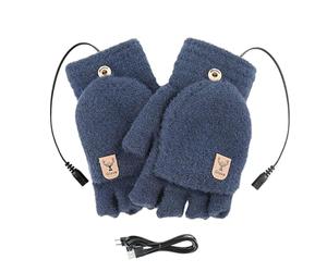 Beheizte Handschuhe Damen - Wärmende Handschuhe für Motorrad - 5V USB Heizung Kaltes Wetter Fäustlinge für Angler Wohnheim Outdoor-Aktivitäten Schneeschaufel Motorrad Fahrer Lieferung Fahrer Wandern