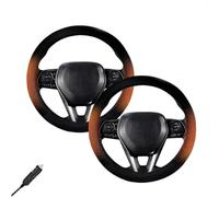 Beheizte Lenkradbezüge für Auto, 12V Auto Lenkradheizung, (2 pcs) | Schnellheizender Wintergriff, Universell 14,5-15,5 Zoll Lenkradheizer für PKW, SUV und LKW, weicher rutschfester Bezug