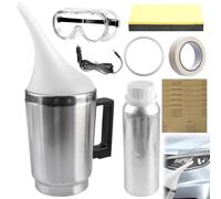Behogan Auto Scheinwerfer Bedampfen Polierset Set, Scheinwerfer-Reparatur-Set, Universal-Auto Scheinwerfer Reparaturflüssigkeit, Glaskratzer-Scheinwerfer-Reparatur für Vergilbung, Kratzer