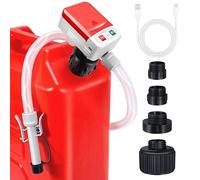 Behogan Kraftstoff Umfüllpumpe mit Auto-Stopp-Sensor, Kraftstoffpumpe mit 4 Größe Tankadapter,Elektrische Transferpumpe mit 1.34 M Schlauch,Tragbare USB Umfüllpumpe für Benzin,Diesel, Kerosin(12L/Min)
