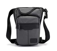 Beintasche Motorrad,Beintasche Nylon Herren Drop Beintasche Hosen Hosen Radfahren Casual Schulter Kreuz Oberschenkel Herren Hüftgürtel Taillentasche(Gray)