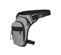 Beintasche Motorrad - Motorrad Beintasche Herren Damen - Oberschenkeltasche Verstellbar mit Karabiner - wasserdichte Bein Tasche für Handy Geldbörse Schlüssel - Wandern Camping Radfahren (grau)