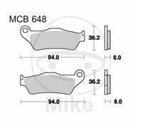 LUCAS Bremsbelagsatz, Scheibenbremse LUCAS TRW MCB648