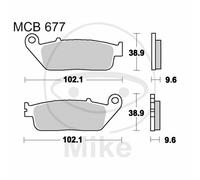 TRW MCB677 Bremsbelagsatz, Scheibenbremse