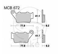 TRW MCB672RSI - Bremsbelagsatz, Scheibenbremse - Sinter Offroad Racing