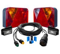 Beleuchtungset: DOBPLAST Rückleuchte+ DOBPLAST LED-Seitenlichter + MANTES 5,5 m 13-PIN-Kabelbaum + Schnellverbinder