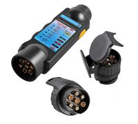 SET Beleuchtungstester Prüfstecker + 2 Adapter für Anhänger Steckdose