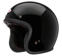 Bell Custom 500 Solid ECE Helm, inspiriert vom ersten Bell-Helm 1954, klassisches Design, ovales Profil, Vintage-Look, Moderne Passform, Farbe: Black, Größe: XL