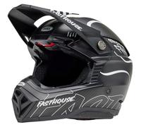 BELL HELMET MOTO-10 SPHERICAL FASTHOUSE RAVEN MATTE BLACK/WHITE M ECE6