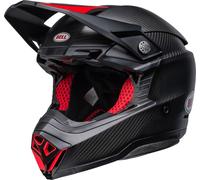 Bell Moto-10 Spherical Satin Gloss Motocross Helm, schwarz-rot, Größe L für Männer