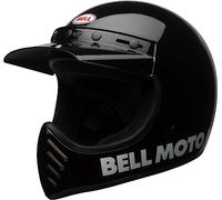 Bell Helmets Crosshelm Moto-3 Classic Solid Gloss Schwarz Unisex Gr. XL (61/62)