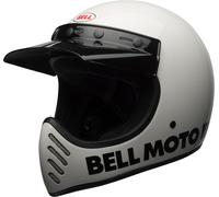 Bell Moto-3 Classic Motocross Helm, weiss, Größe M für Männer