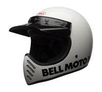 BELL MOTO-3 Enduro-Dual Road Integralhelm Classic Weiß Glanz 2026