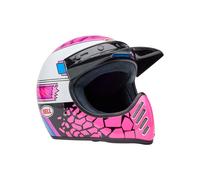 BELL MOTO-3 Enduro Dual Road Integralhelm ECE 22.06 Deathspray Rosa-Viola