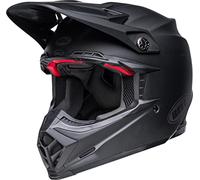Bell Moto-9S Flex Solid ECE - Motocross Helm - ECE Zertifiziert - Offroad Schutzhelm - Flex Impact Management - Velocity Flow Ventilation - Flying Bridge Visor - Matte Black, Größe: OS