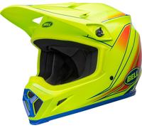 Bell MX-9 Mips Zone Motocross Helm, gelb/blau/rot, Größe L (59/60)