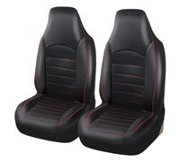 BELLIFFY 2stücke Auto-sitzauflage Für Vordersitze Sitzbezug Aus Pu-leder Schutzbezüge Für Pkw Lkw Transporter Und Suv Abnehmbar Komfortabel