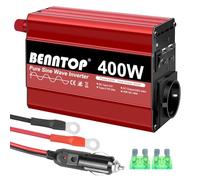 BENNTOP 400W Wechselrichter 12v auf 230v Spannungswandler Reiner Sinus mit EU Buchse, Typ-C, USB Anschluss,Stromwandler Auto Adapter mit Zigarettenanzünder für iPhone, iPad, Tablet