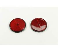 WOW 4x Katzenaugen Rückstrahler rund rot 80 mm Reflektoren Set