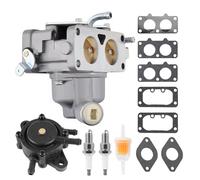 BenTsD Kompatibel mit 266-091 20 PS Vergaser für Nikki 498751 266-2408, ersetzt Briggs Stratton 21 PS V-Twin Intek-Motor mit Kraftstoffpumpe