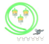Benzinfilter 6mm Inline Filter für Motorrad Moped Roller - Kraftstofffilter aus ABS schützt Vergaser vor Schmutz für ATV für quad Dirt Bike(Green)