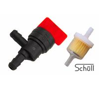 Benzinhahn abgewinkelt Kraftstoffhahn Rasenmäher Briggs & Stratton 6mm Filter