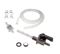 Benzinhahn M10x1 Benzinschlauch Filter Set passend für Peugeot, Tomos, Kreidler Mofa, Moped - inkl. Benzinhahn, Benzinschlauch 6mm, Schlauchklemmen, Benzinfilter