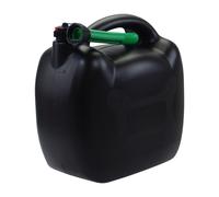 Benzinkanister 20L schwarz Kunststoff mit Einfüllschlauch grün, UN-Zulassung